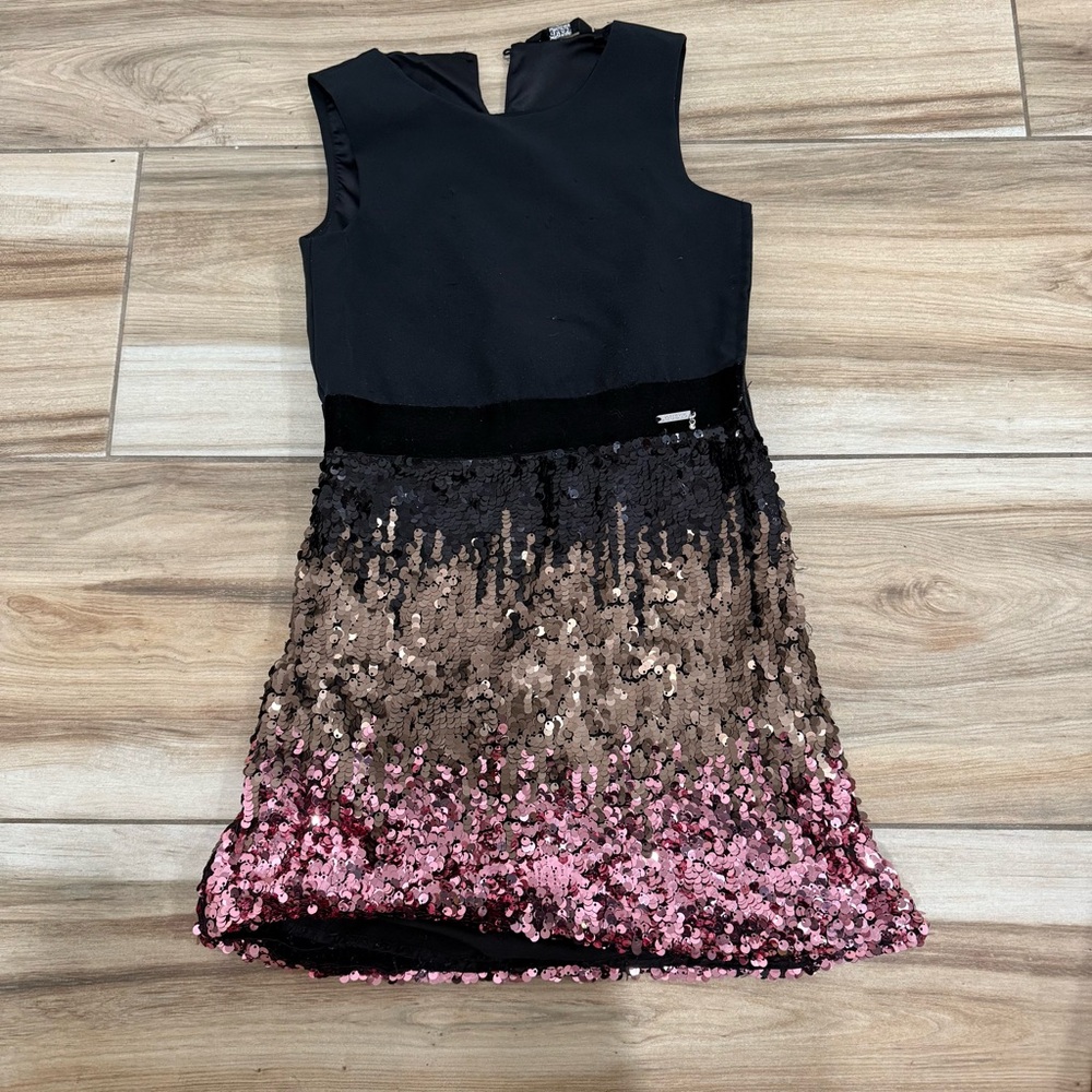 Guess Black and Pink Sequin Kids Dress